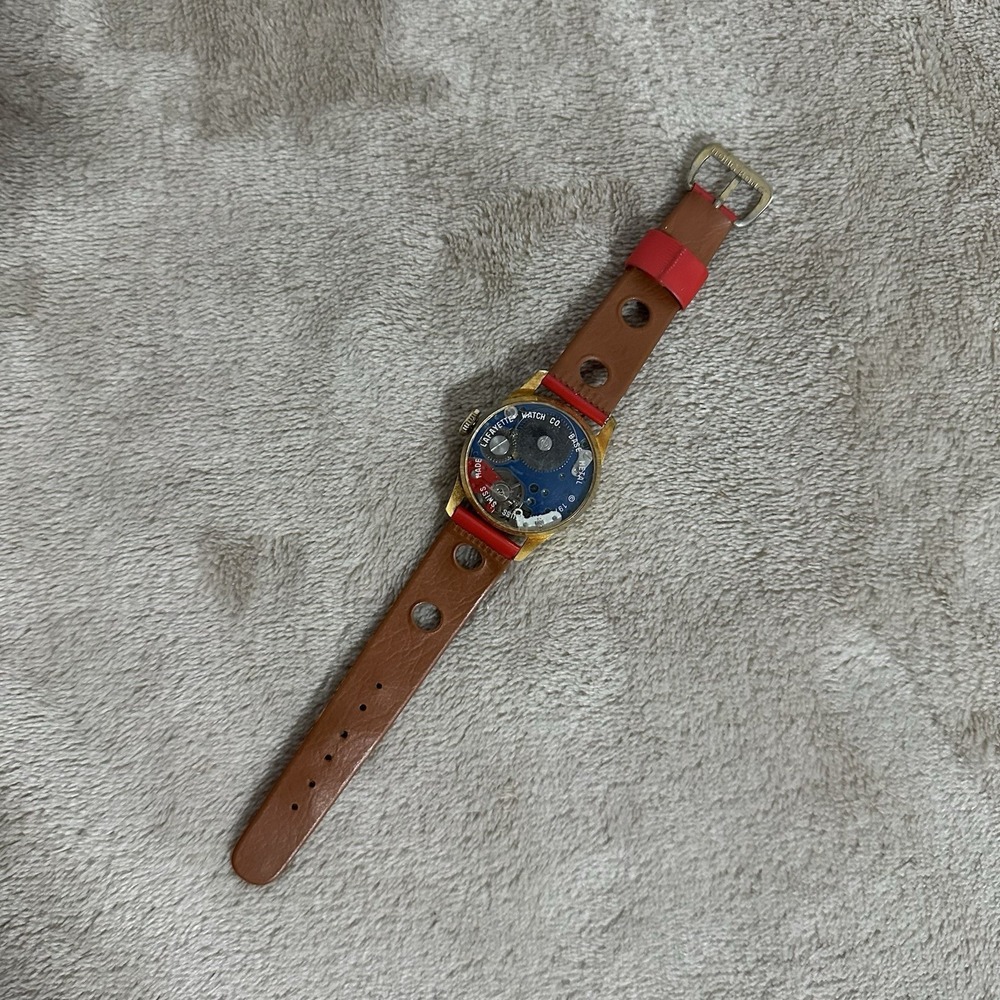 Vintage Watch Dr. Seuss Cat In The Hat Wristwatch 1972 Non Running Parts Repair - Picture 3 of 5